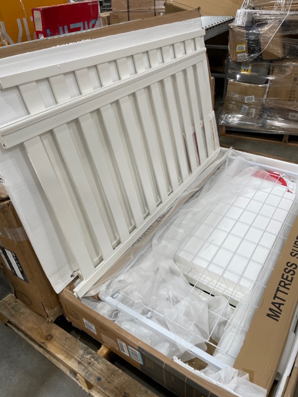 Photo 3 of Delta Children Emery 4-in-1 Convertible Baby Crib, White 55.75"L x 30.25"W x 43.75"H

