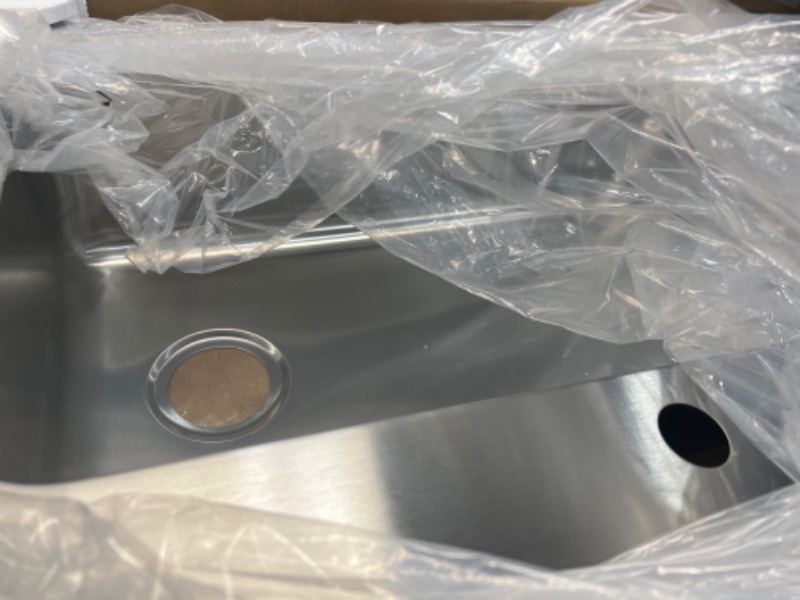 Photo 1 of All-in-One Stainless Steel 33 in. 2-Hole Single Bowl Dual Mount Kitchen Sink with Pull Down Faucet
