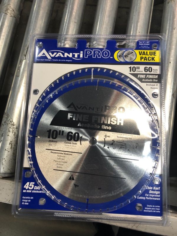 Photo 2 of 10 in. x 60-Tooth Fine Finish Circular Saw Blade Value Pack (2-Pack)
