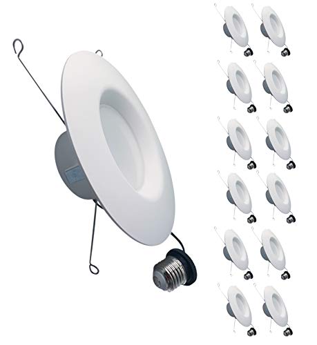 Photo 1 of Philips LED Flicker-Free 5"/6" Dimmable Recessed Downlight, 1000 Lumen, Bright White Light (3000K), 11.5W=75W, E26 Base, 12-Pack
