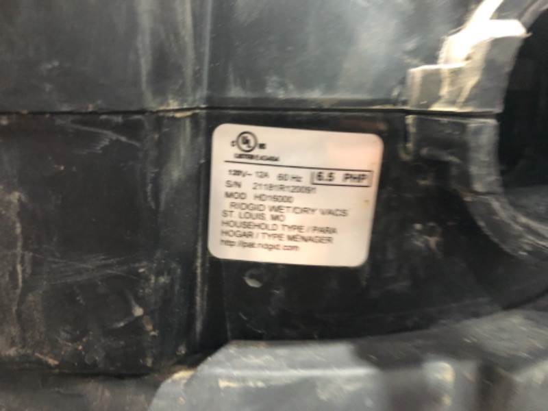 Photo 1 of 16 Gal. 6.5-Peak HP NXT Wet/Dry Shop Vacuum with Detachable Blower, Filter, Hose and Accessories
