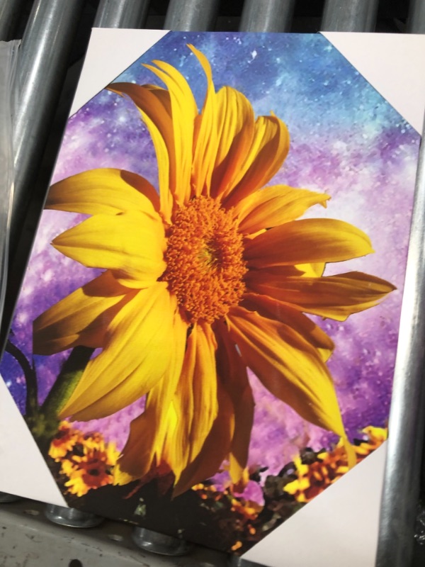 Photo 3 of 3 PIECE WALL ART CANVAS WITH INTERNAL FRAME SUN FLOWER 