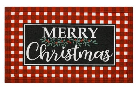 Photo 1 of *****12 mats******
 Craft Christmas Molded Elegant Entry 18 in. x 30 in. Holiday Door Mat