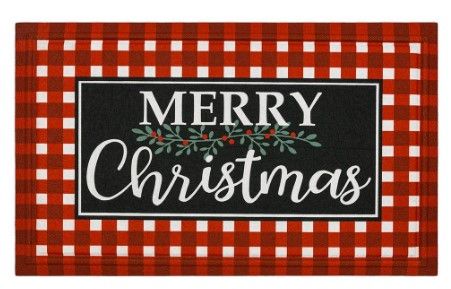 Photo 1 of *****14 mats******
 Craft Christmas Molded Elegant Entry 18 in. x 30 in. Holiday Door Mat


