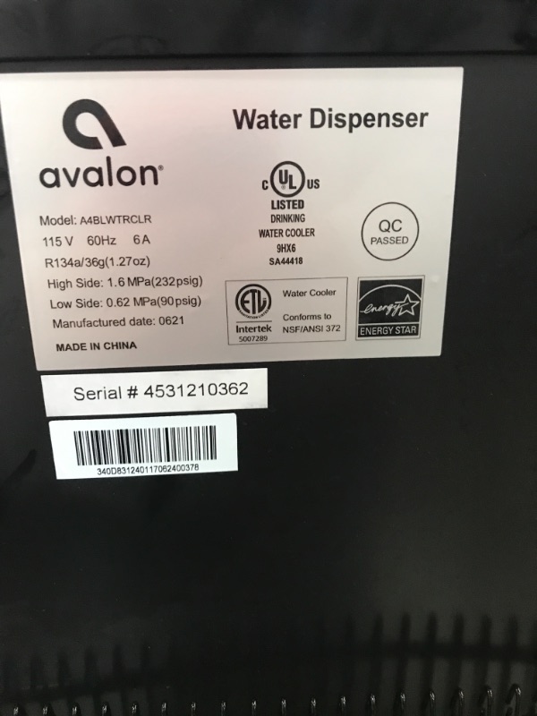 Photo 4 of **SEE COMMENTS*** Avalon Bottom Load Water Cooler 3 Temp, Stainless/Black