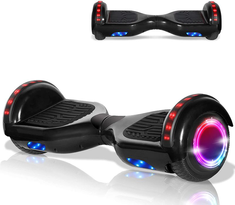 Photo 1 of 
DOC Electric Smart Self-Balancing Hoverboard with Built in Speaker LED Lights Wheels Certified Hoverboard for Kids and Adults (Black)