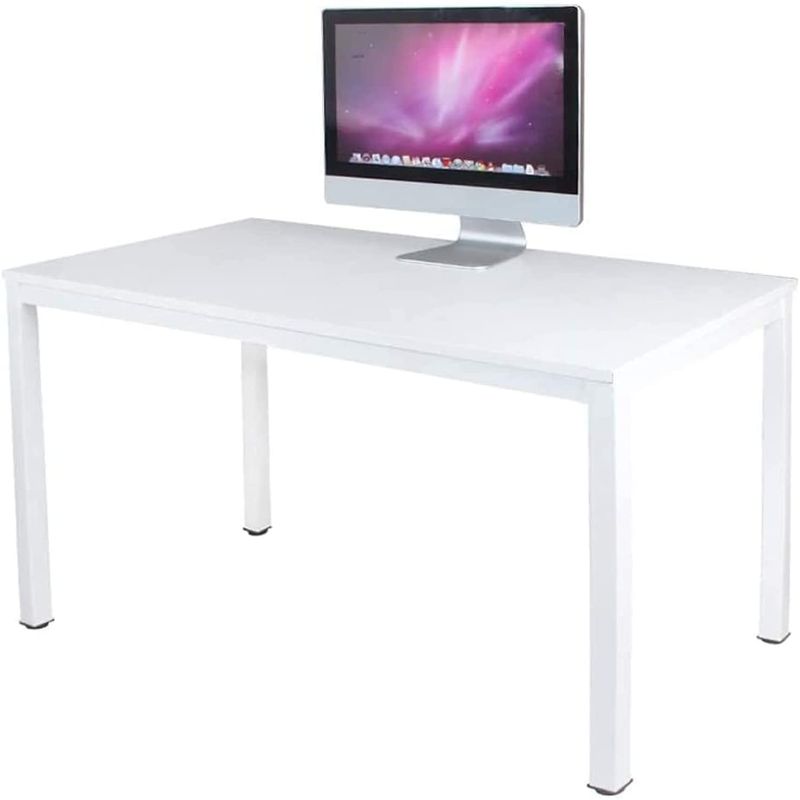 Photo 1 of Need Computer Desk Computer Table with BIFMA Certification Writing Desk Workstation Office Desk, White 
