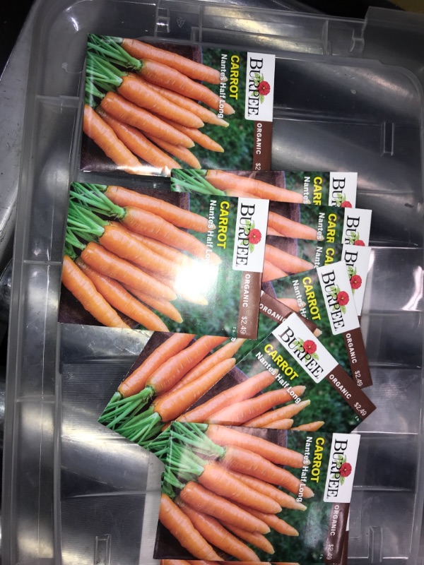 Photo 2 of 10pck-Burpee Organic Nantes Half Long Carrot Vegetable Seed, 1-Pack
