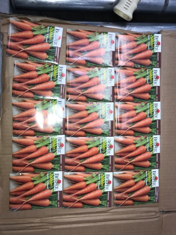 Photo 2 of 15pck-Burpee® Organic Carrot Short 'n Sweet Vegetable Seeds
