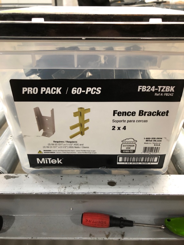 Photo 2 of 2 x 4 G185 20-Gauge Fence Bracket (60-Pack)
