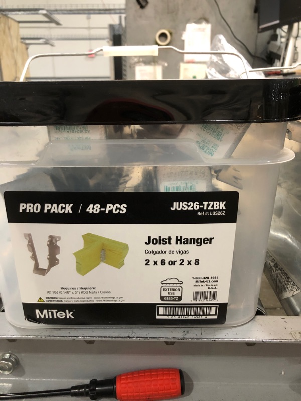 Photo 2 of 2 x 6 G185 18-Gauge Slant Nail Face Mount Joist Hanger (48-Pack)
