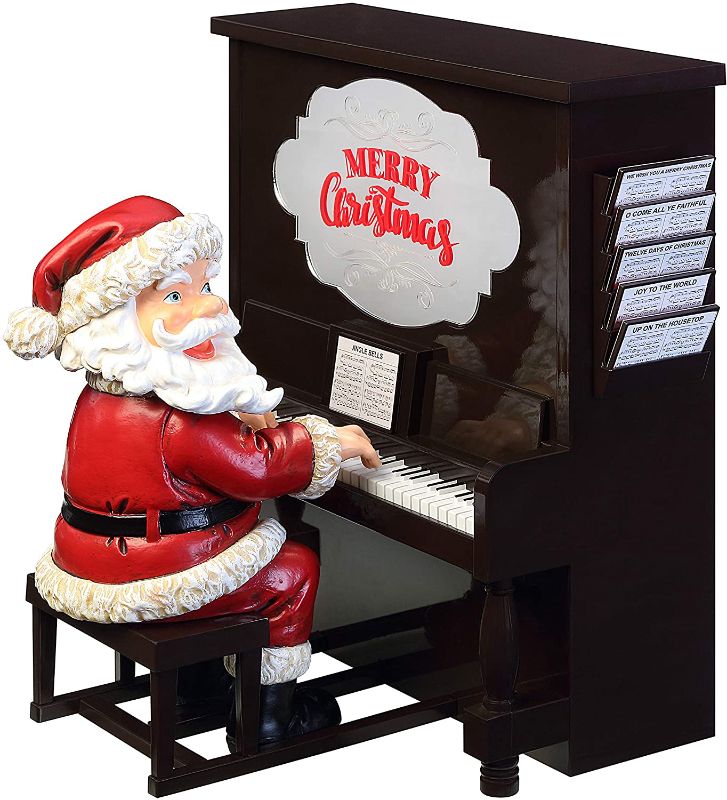 Photo 1 of **santa is missing the right hand but he can still play the piano**
Mr. Christmas Sing-A-Long Santa Christmas Décor, 7.4-inch, Black
