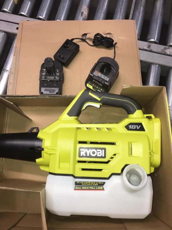 Photo 2 of RYOBI ONE+ 18-Volt Lithium-Ion Cordless Mister with 2.0 Ah Battery and Charger Included
