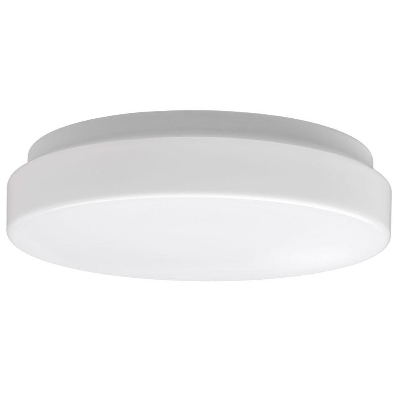 Photo 1 of 3pck-Commercial Electric 7 in. Low Profile Round LED Flush Mount Ceiling Light Fixture Modern Smooth Cover 810 Lumens 4000K Bright White
