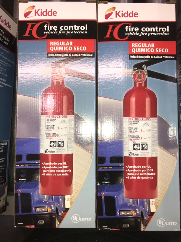 Photo 2 of 2pck-Kidde Fire Extinguisher - Red, 10B:C Gauge