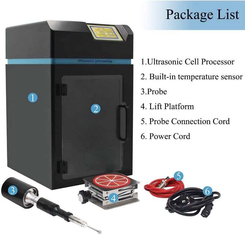 Photo 1 of Ultrasonic Homogenizer Sonicator Processor Lab Cell Disruptor Mixer Analysis of Ultrasonic Processor