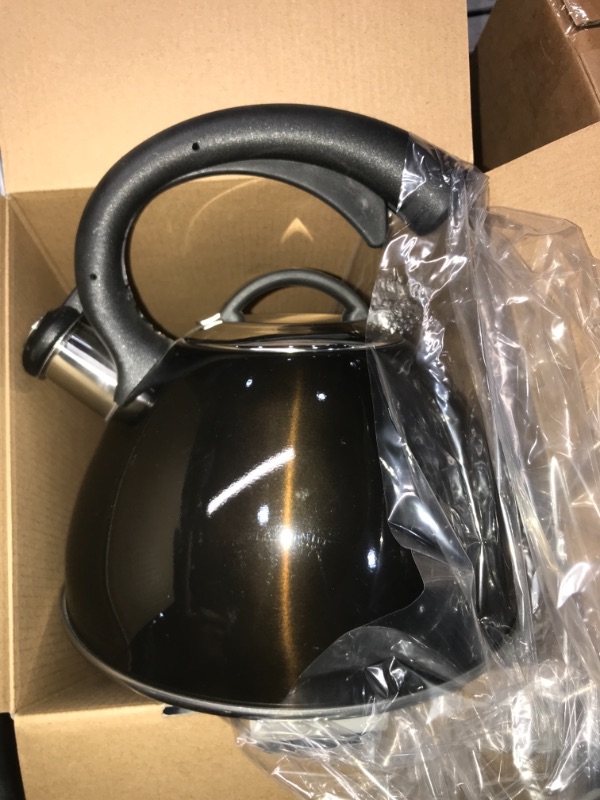 Photo 2 of  Hot Water Tea Kettle, Stainless Steel Tea Pot with Whistle, Stovetop Teakettle - 2.5L, Black