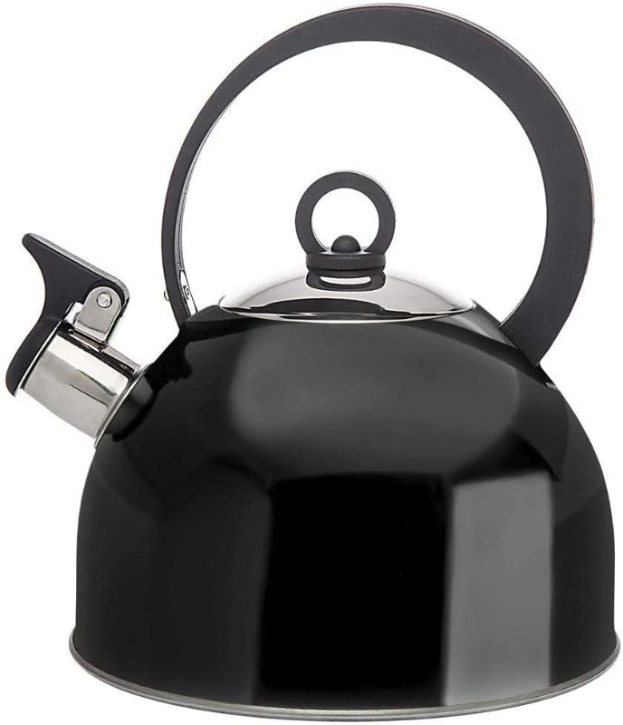 Photo 1 of  Hot Water Tea Kettle, Stainless Steel Tea Pot with Whistle, Stovetop Teakettle - 2.5L, Black