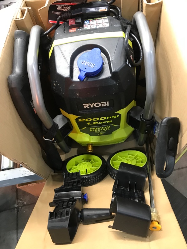 Photo 2 of RYOBI 2000 PSI 1.2 GPM Cold Water Electric Pressure Washer