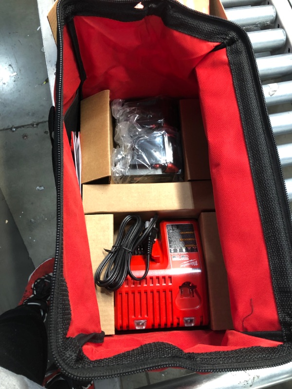 Photo 2 of 48-59-1840PG M18 18-Volt Lithium-Ion XC Starter Kit with Two 4.0 Ah Batteries, Charger and Contractor Bag
