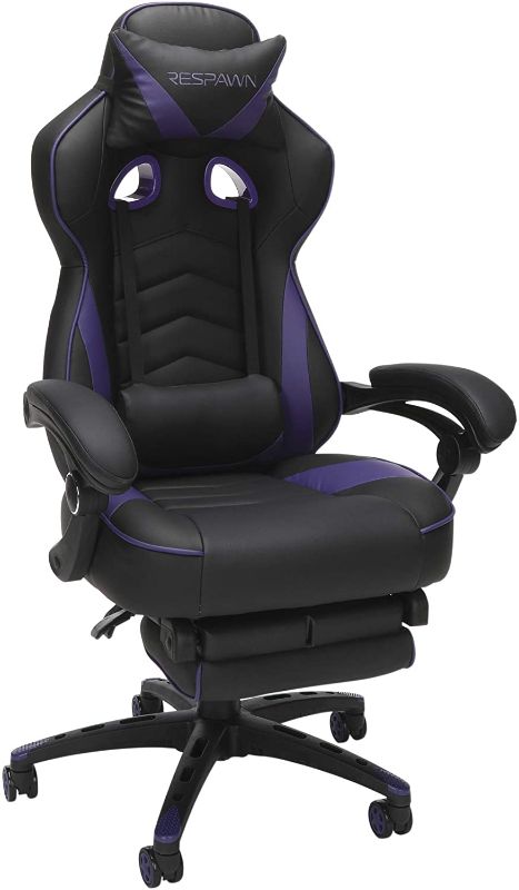 Photo 1 of OFM RESPAWN Reclining Gaming Chair/footrest PURPL cut with razer