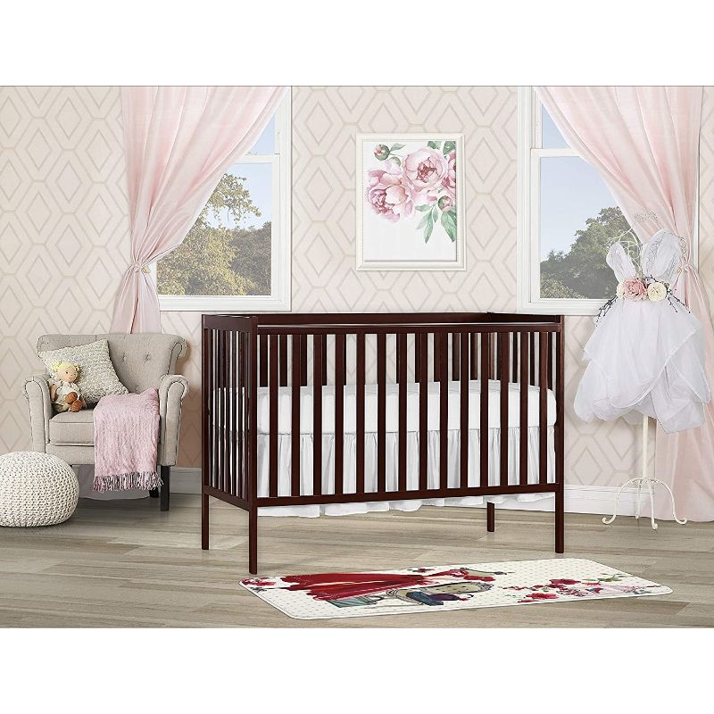 Photo 1 of Dream On Me Synergy 5-in-1 Convertible Crib in Espresso, Greenguard Gold Certified
