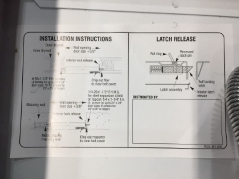 Photo 4 of 12 in. x 12 in. Fire Rated Metal Wall and Access Panel
