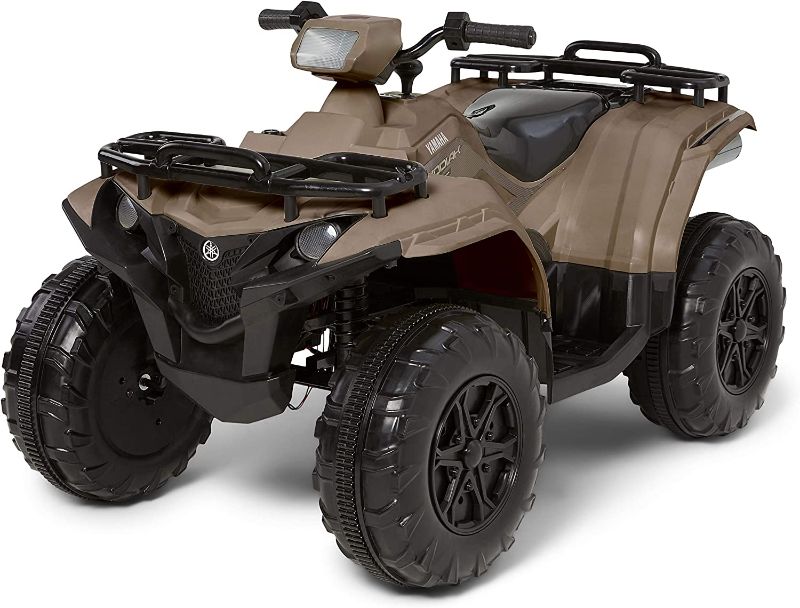 Photo 1 of Kid Trax Yamaha ATV Toddler/Kids Electric Ride On Toy, 12 Volt, 3-7 yrs Old, Max Weight 88 lbs, Single Rider, MP3 Player Input, Kodiak Tan
