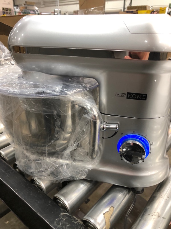 Photo 1 of ***PARTS ONLY*** VIVOHOME 3 in 1 Multifunctional Stand Mixer with 6 Quart Stainless Steel Bowl, 650W 6-Speed Tilt-Head Meat Grinder Juice Blender, Silver
