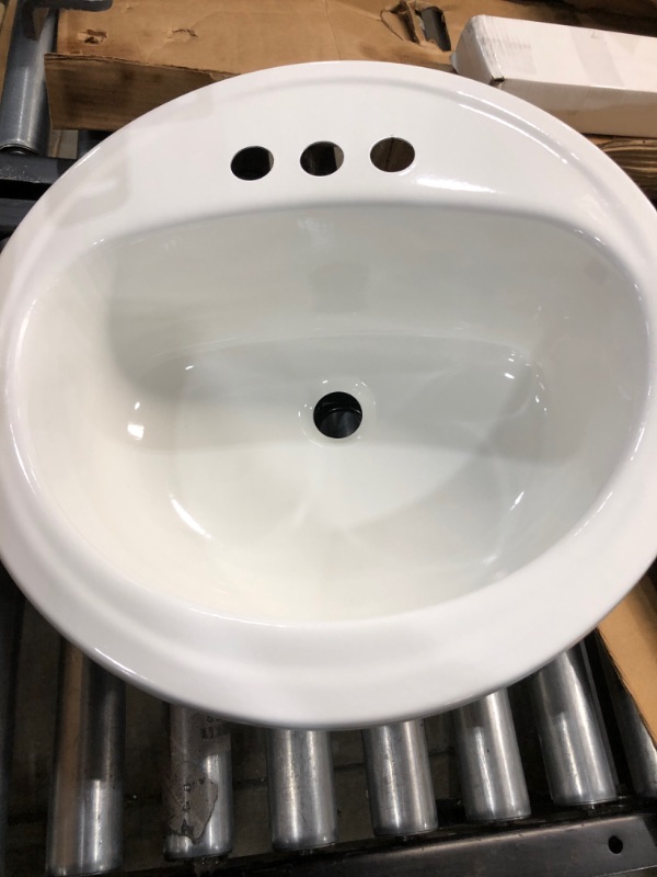 Photo 2 of Bootz Industries Laurel Round Drop-In Bathroom Sink in White