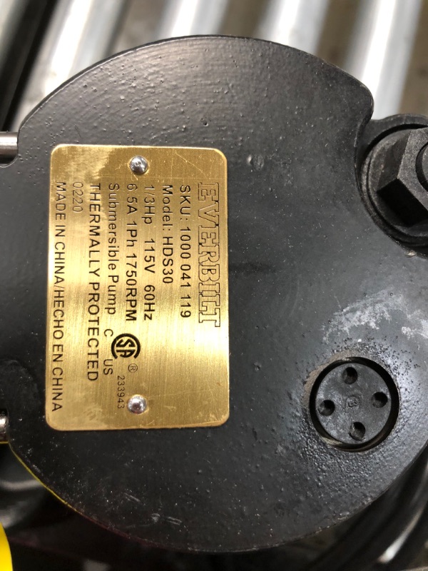 Photo 1 of 1/3 HP Cast Iron Sump Pump
