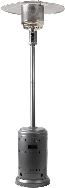 Photo 1 of *READ BELOW** Amazon Basics 46,000 BTU Outdoor Propane Patio Heater with Wheels, Commercial & Residential - Slate Gray
