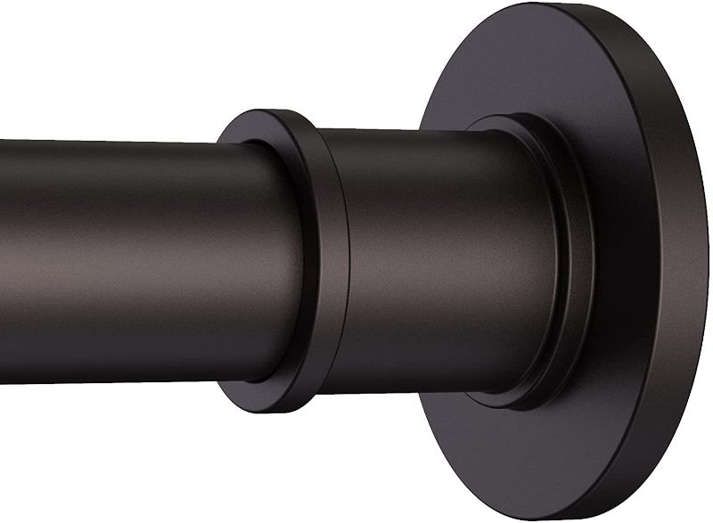 Photo 1 of *READ BELOW** BRIOFOX Industrial Shower Curtain Rod - Never Rust Non-Slip 43-72 Inch Stainless Steel, Bronze

