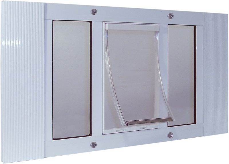 Photo 1 of Ideal Pet Products Aluminum Sash Pet Door Extra Large White 1.75" x 33" x 20.63"