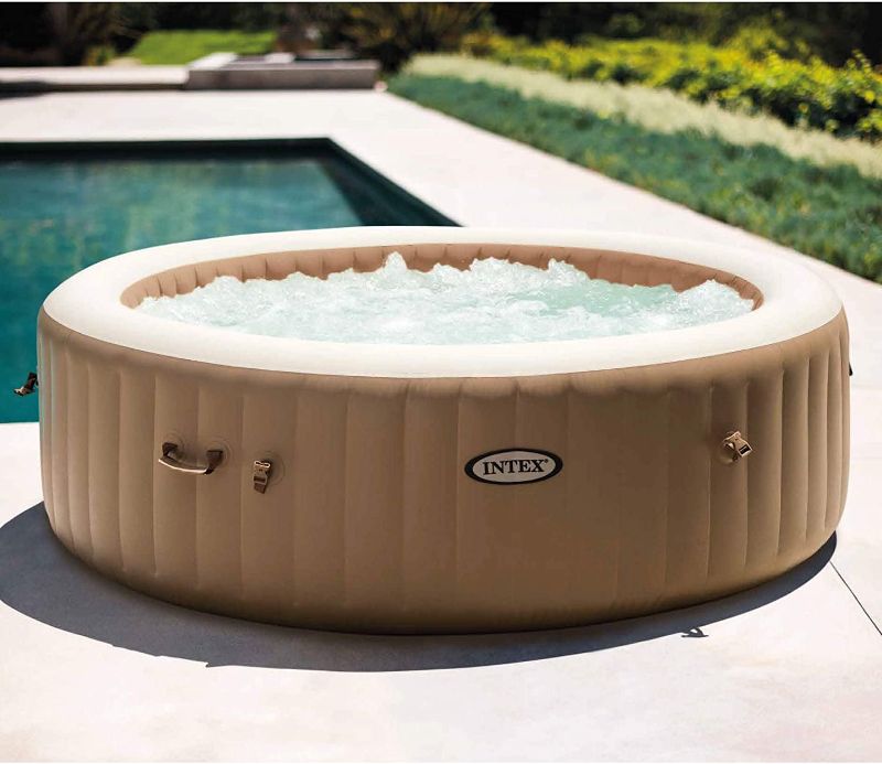 Photo 1 of **PUMP NOT INCLUDED** Intex 28427E 85in PureSpa Inflatable Spa, 6-Person, Tan
