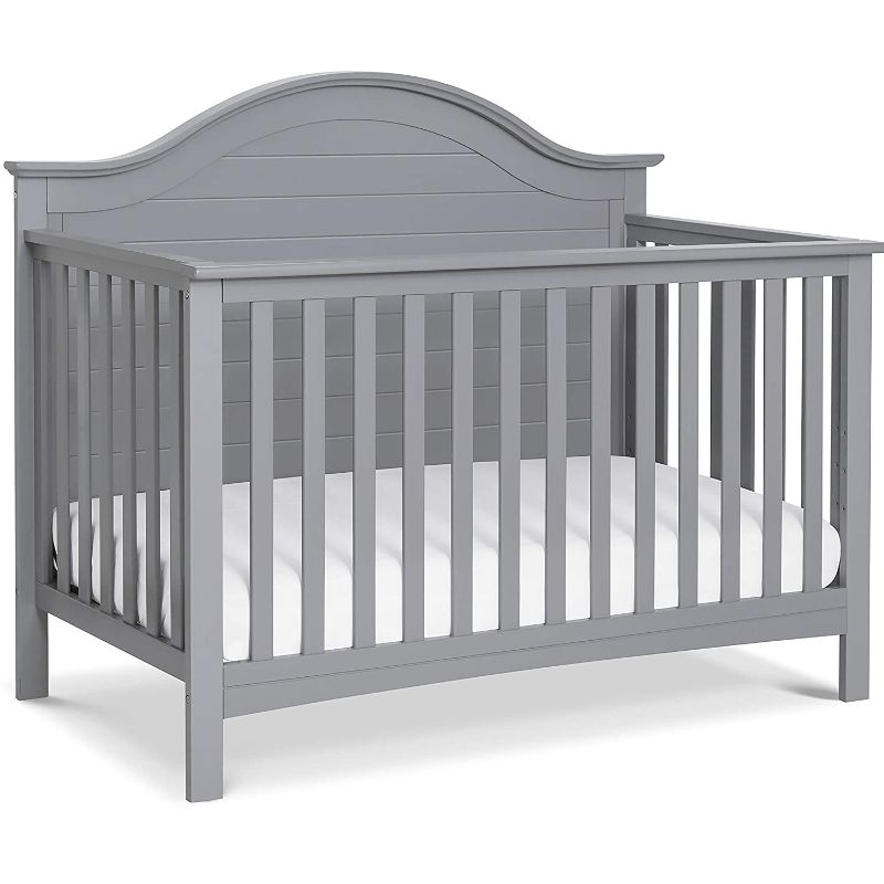 Photo 1 of Carter's by DaVinci Nolan 4-in-1 Convertible Crib in Grey, Greenguard Gold Certified, 1 Count (Pack of 1)
