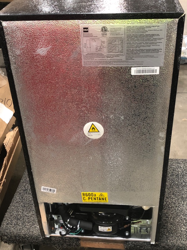 Photo 1 of RCA 3.2 Cu Ft Two Door Mini Fridge with Freezer RFR835, Black
