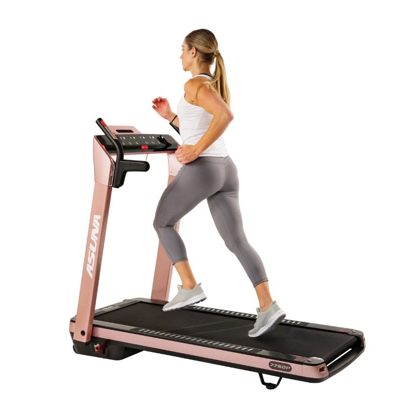 Photo 1 of Sunny Health & Fitness Asuna Spaceflex Motorized Running Treadmill with Auto Incline, Wide Treadmill, Space Saving Folding and Walking Treadmil
