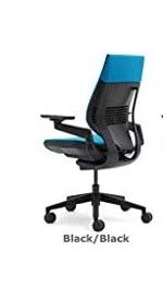 Photo 1 of Steelcase Gesture Office Chair - Black Steelcase Leather, Low Seat Height, Shell Back, Light on Light Frame, Polished Aluminum Base
