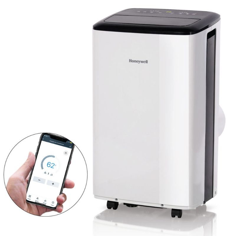 Photo 1 of Honeywell HF8CESVWK5 8,000 BTU Smart Wi-Fi Portable Air Conditioner with Dehumidifier & Fan, White & Black
