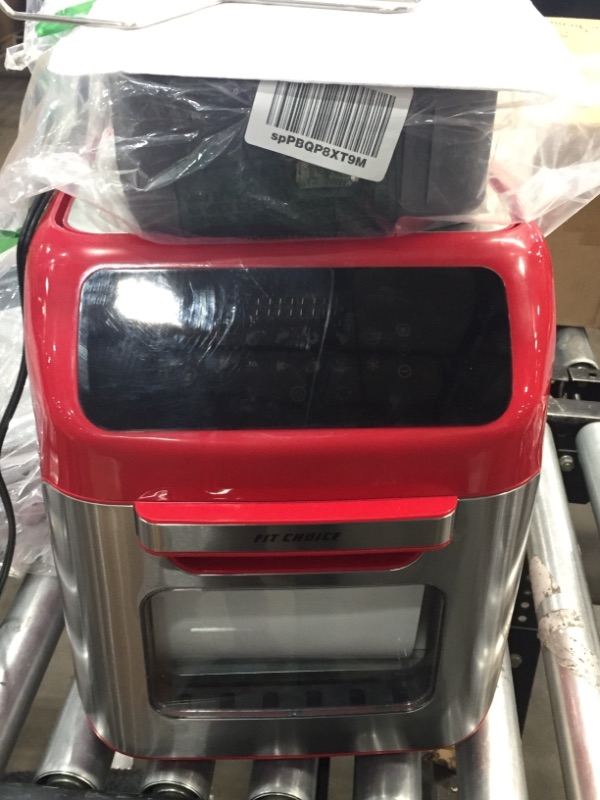 Photo 2 of 2021 12.7 Quart 10 in 1 XLarge Capacity Air Fryer Oven, 10 Accessories, 10 Easy Presets W/ Digital Touch Screen Controls & Integrated Digital Temperature Probe, Advanced Program, Sear, Stage, Preheat, Delay, Warm, Rotisserie, W/Light, Come W/ Never Rust S