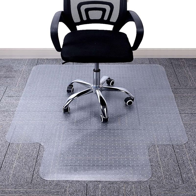 Photo 1 of AiBOB Chair Mat for Low Pile Carpet Floors, Flat Without Curling, 48 X 36 inches Office Carpeted Floor Mats for Computer Desk
