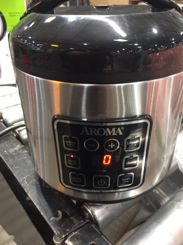 Photo 2 of Aroma Housewares 8-Cup (cooked)/ 2 Quart Digital Cool-Touch Rice Cooker & Food Steamer
