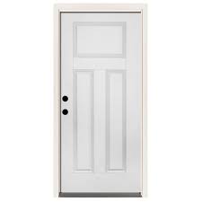 Photo 1 of ***SEE COMMENTS*** 32 in. x 80 in. Premium 3-Panel Primed White Steel Prehung Front Door with 32 in. Right-Hand Inswing  NO HANDLE
