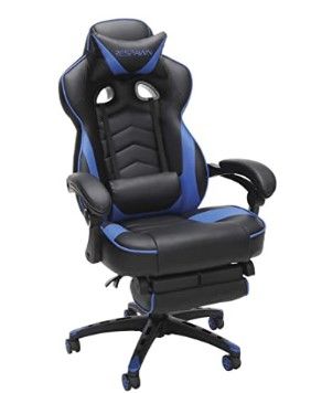 Photo 1 of Respawn RSP-110 Racing Style Gaming, Reclining Ergonomic Chair with Footrest, Blue