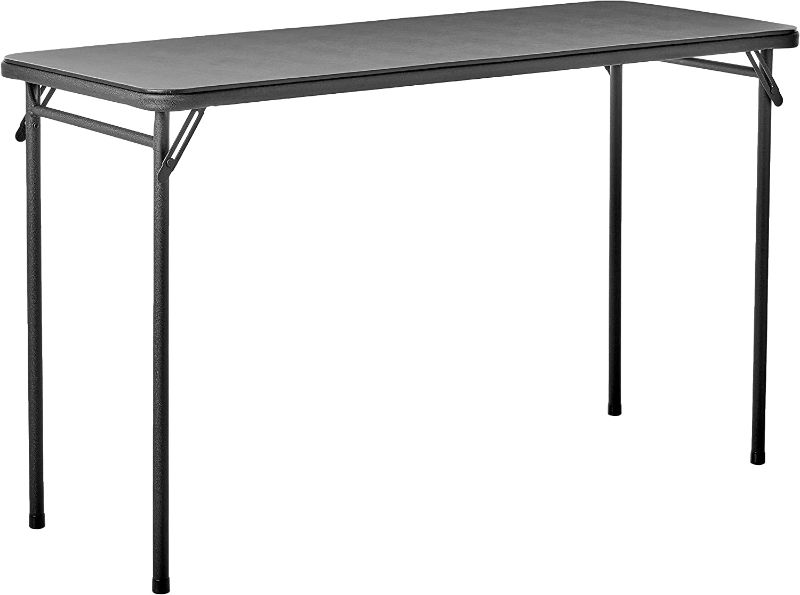 Photo 1 of Cosco Vinyl Top Folding Table, Black