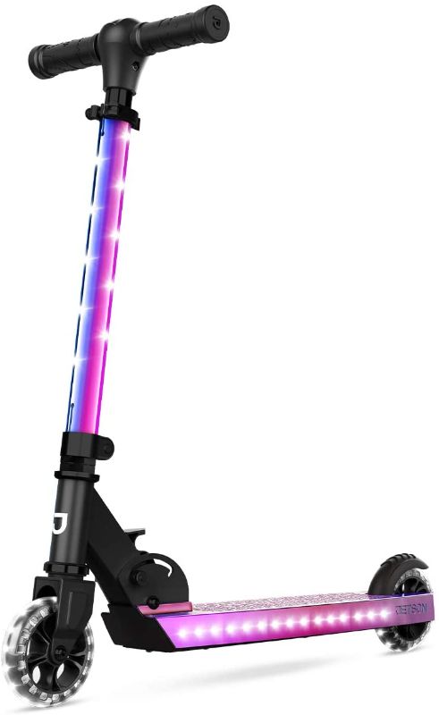 Photo 1 of Jetson Jupiter Kick Scooter for Kids, LED Light-up Scooter, Adjustable Handlebar, Rear Brake, Lightweight Design
