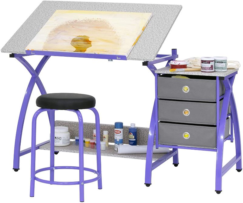 Photo 1 of Comet Center Adjustable Craft Workspace with Stool by Studio Design