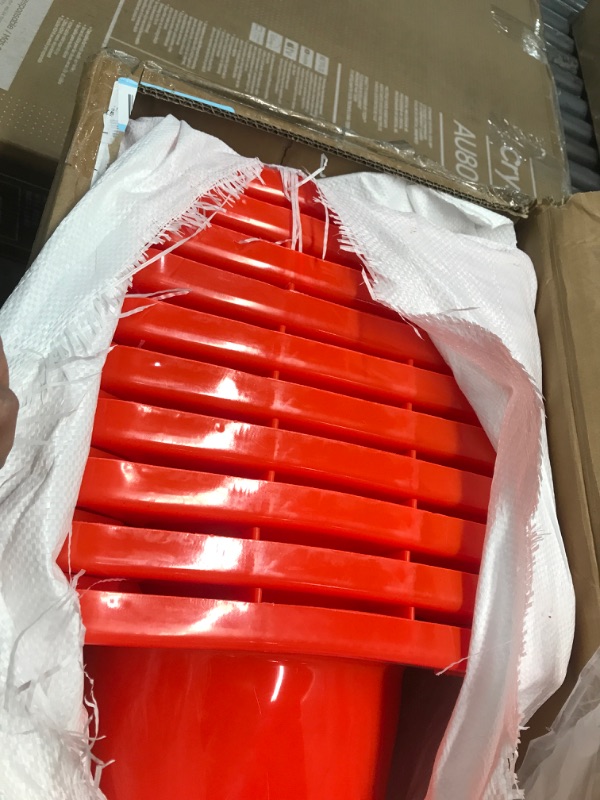 Photo 3 of  28'' inch Traffic Safety Cones 10 pcs with Reflective Collars, Unbreakable PVC Orange Construction Cones for Home Road Parking Use