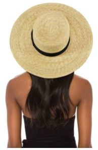 Photo 1 of FEMSÉE Straw Beach Hat - Sun Hats for Women and Men Flat Top Classic Boater Hat
